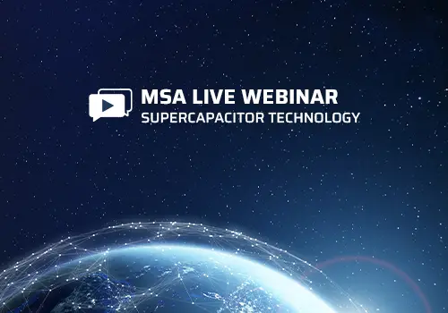 Upcoming Live Webinar: Exploring the Potential of Ultracapacitors