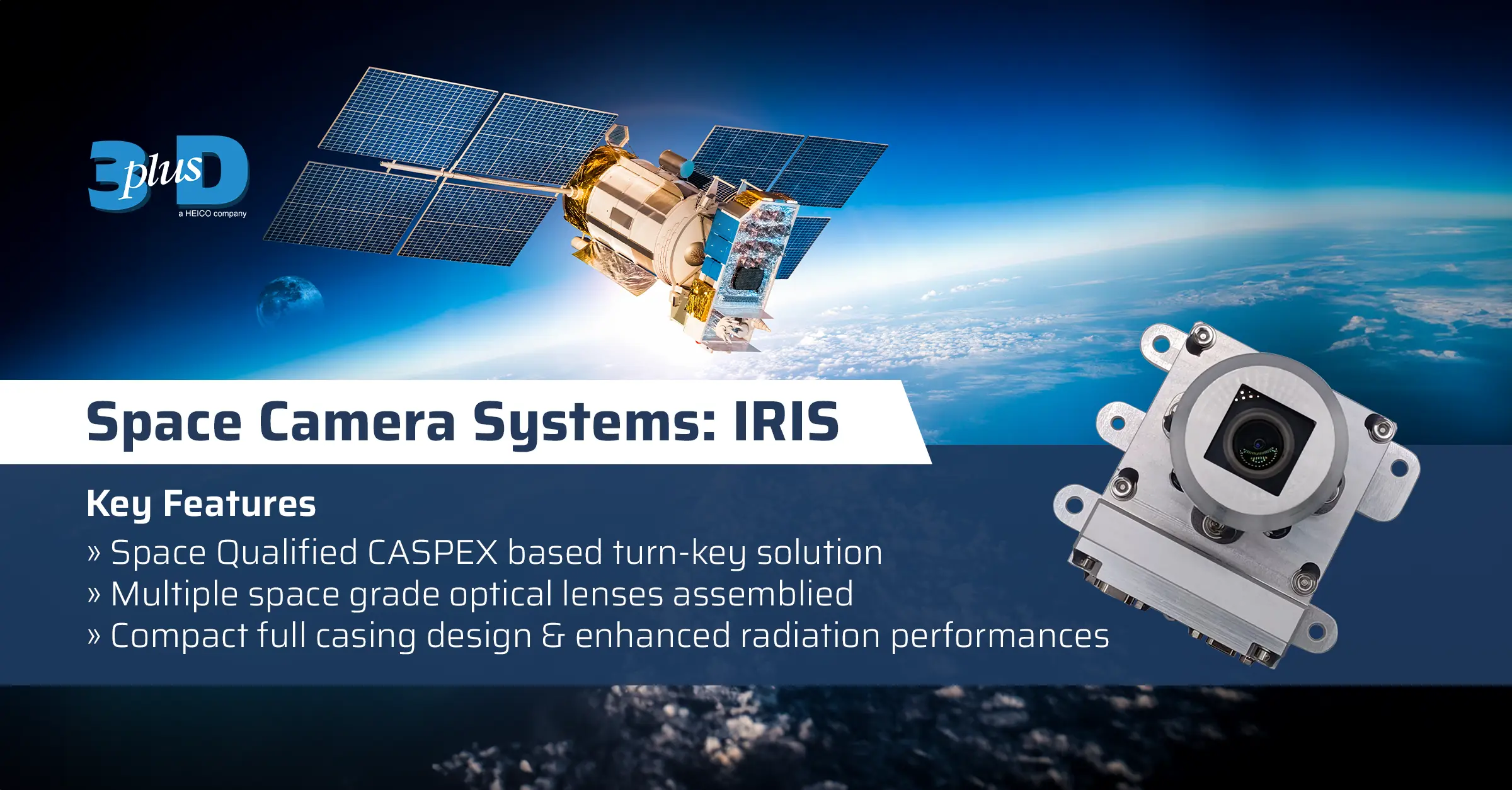 3D PLUS introduces the new space camera systems: IRIS